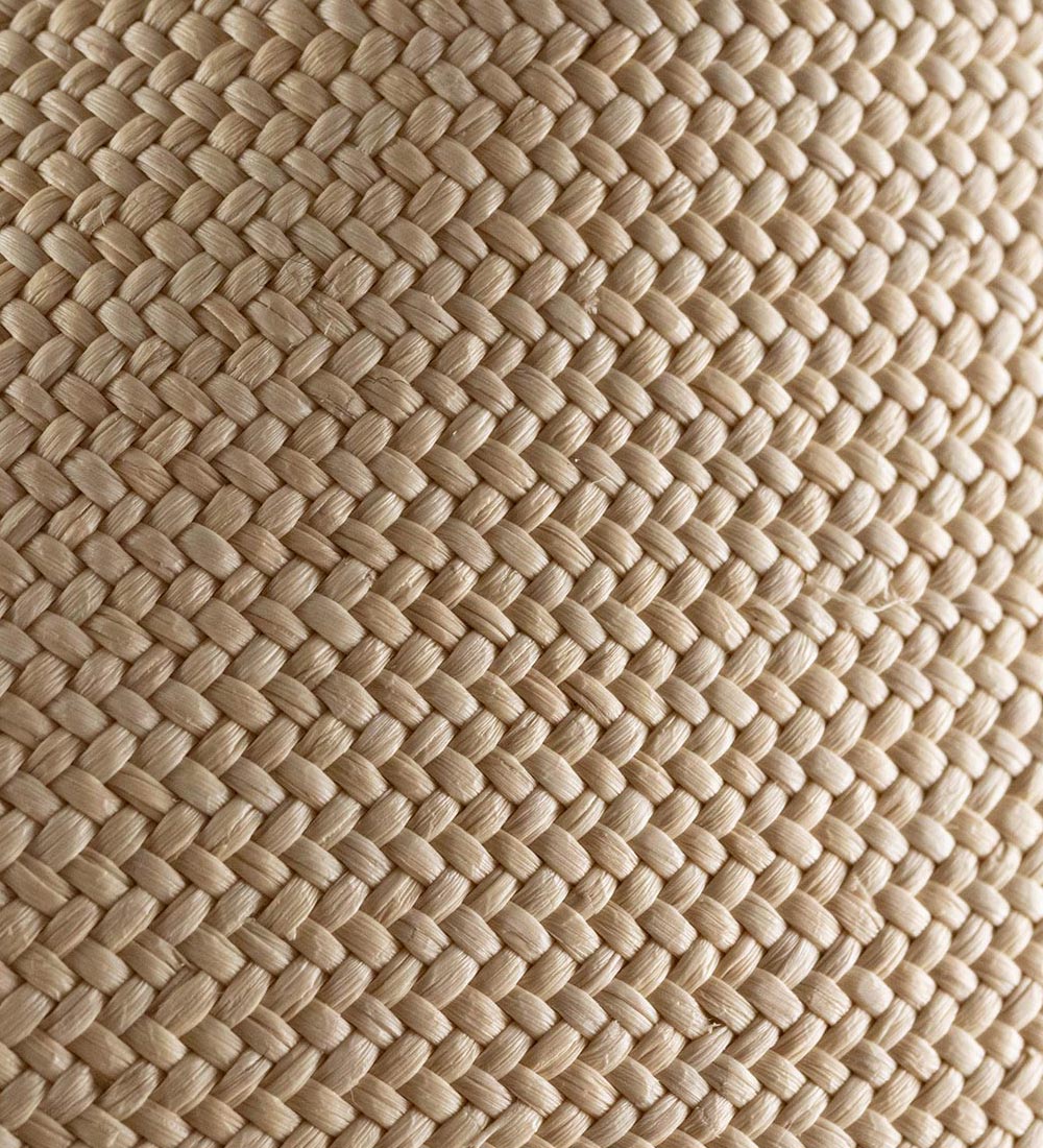 パナマハットの藁編みのクローズアップ