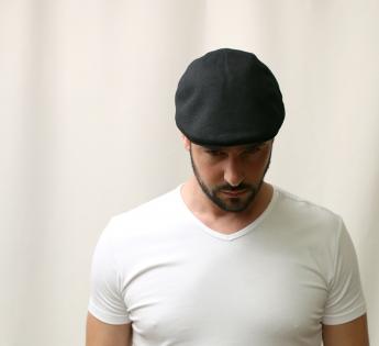 Casquette lin noire Nerio