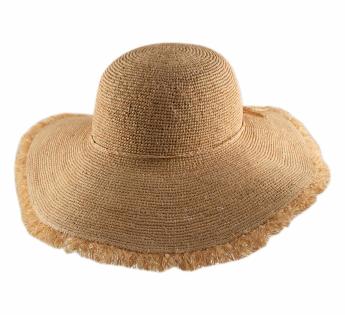 Capeline Raphia ANGELICA RAPHIA CROCHET FRANGE