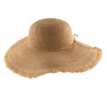 Capeline Raphia ANGELICA RAPHIA CROCHET FRANGE