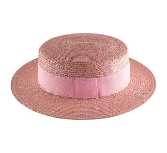 Chapeau Beige Canotier Luxe