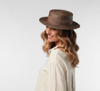 Chapeau canotier paille fine Canotier Luxe