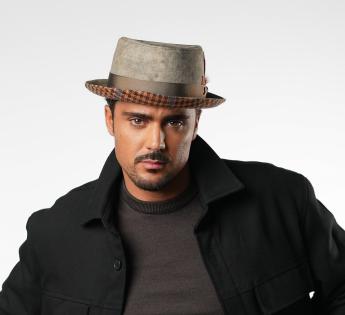 Chapeau cuir velours Valdo